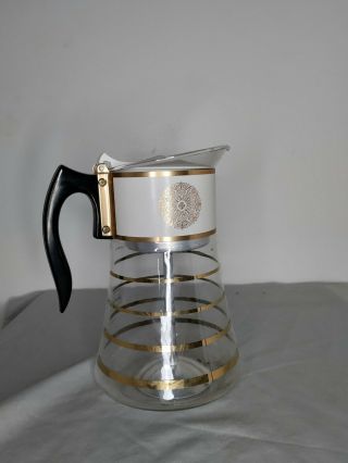 Midcentury David Douglas Flameware Glass 8 Cup Coffee Carafe Stovetop Percolator