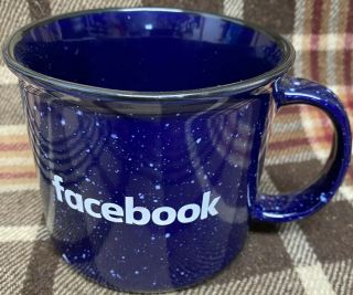 Facebook Social Media Blue W/ Specks Coffee Mug Cup.