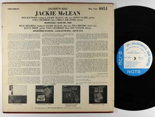 Jackie McLean - Jackie ' s Bag LP - Blue Note - BLP 4051 Mono DG RVG Ear 47 W 63rd 2