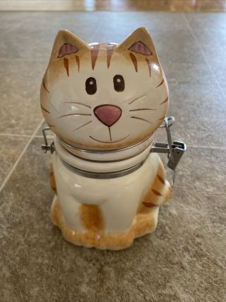 Boston Ceramic Cat Treat Jar