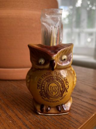Owl Toothpick Holder - Deer Park Funland Muskegon,  Michigan Made In Japan