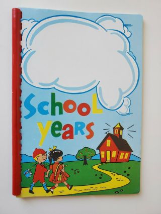 Vtg 1965 Memory Book Chadwick - Miller School Years K - 12 W Folders Spiral Nos