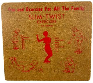 Vintage Slimline Slim - Twist Exercise Board 1960s Ball Bearings Vtg Mid Century