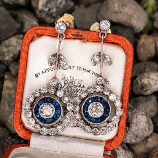 2.  41 Ct Diamond Engagement Victorian Drop/dangle Earring 