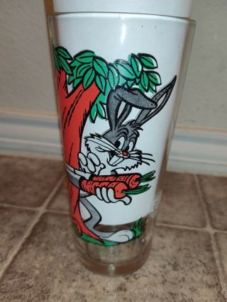 Vintage 1976 Pepsi Looney Tunes Wb Bugs Bunny Elmer Fudd Drinking Glass