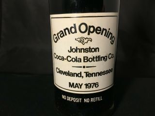 Coca - Cola Bottle1976 Grand Opening Johnston Bottling Company 10 OZ A,  2 2