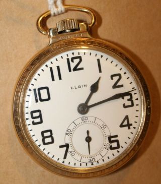 1925 Elgin B W Raymond 478 Gold Filled 15 21j,  16s,  Railroad Grade Pocket Watch