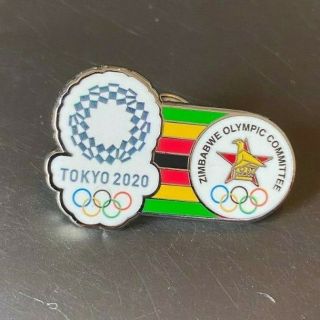 Tokyo 2020 Olympic Games Noc Pin Zimbabwe Dated