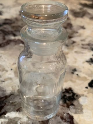 Vintage Glass Spice Bottle Jar Apothecary W/stoppers Made In Japan