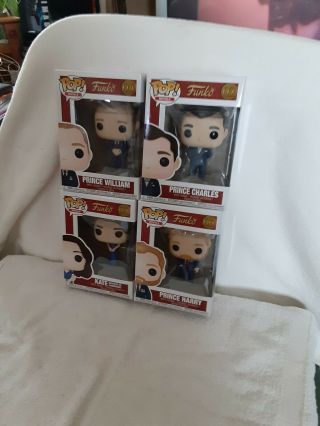 Funko Pop Royal Family,  Prince Charles,  William,  Harry,  Kate 02 04 05 06