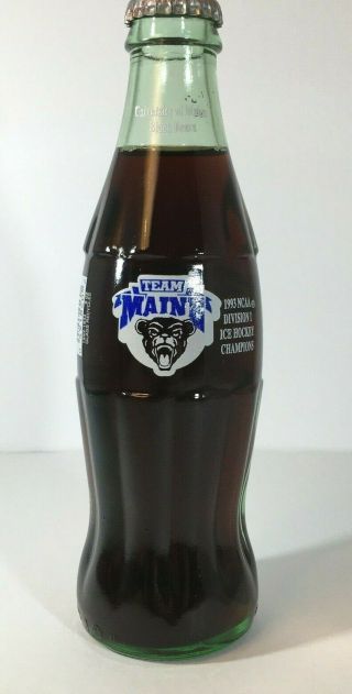 1993 University Of Maine Black Bears National Champion Hockey Coke Bottle
