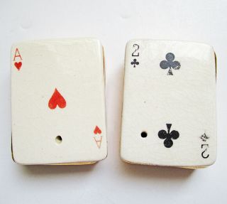 Arcadia Miniature Playing Cards Salt & Pepper Shakers