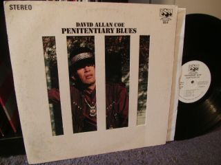 David Allan Coe - Penitentiary Blues Lp Sss - 9 Promo Outlaw Country Blues Vinyl