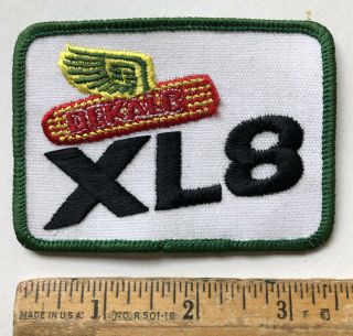 Vintage Dekalb Seeds Winged Corn Xl8 Embroidered Patch Sew On