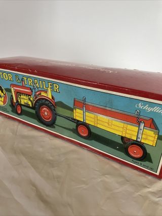 Schylling Tractor And Trailer Wind Up Action Gear Box 2