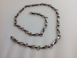 Vtg Sterling Silver Necklace Taxco Mexico (men 