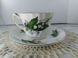 Vtg Royal Kendall England Fine Bone China Tea Cup & Saucer Lily Of The Valley