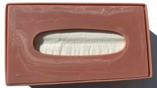 Vintage Pink Kleenex Tissue Box With Lid.  Acrylic/lucite/plastic Mid - Century
