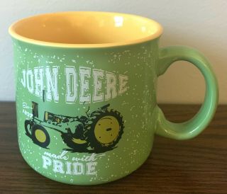 Official John Deere Tractor Farm Green Stoneware Coffee Tea Mug Cup
