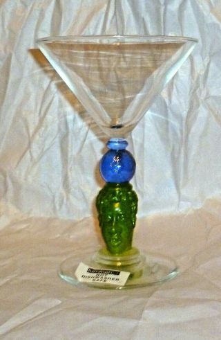 1996 Richard Jolly Crystal Luminarc Bombay Sapphire Martini Glass
