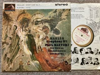 Rare Asd 483 Mahler Symphony 1 Vpo Kletzki.  W/g Hmv Stereo Lp.  Nm