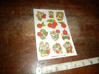Mark 1 Scratch & Sniff Sticker Sheet 1984 Angels cherub Stickers Cherry sent 3