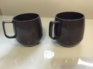 Vintage Dinex Insulated Thermos Cup Mug Brow Set Of 2