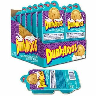 Dunkaroos 6 Pack Snack Vanilla Creme Cookies Rainbow Sprinkles Frosting Fun Dip