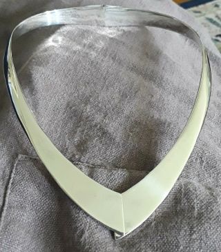 Vintage Sterling Silver Mexico Hinged Clamper Collar Necklace 87 Grams