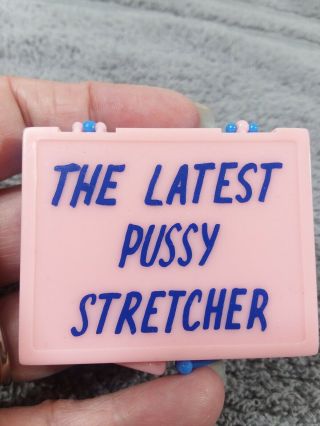 Vintage " The Latest Pussy Stretcher " Adult Gag Gifts 1960 - 70s Hippie Funny