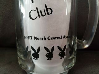 Vintage Phoenix Playboy Club Glass Mug 3033 North Central Avenue Bunny Head Az