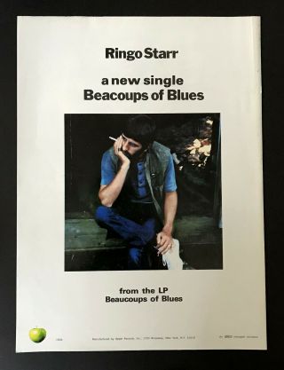 Ringo Starr Beaucoups Of Blues 1970 Poster Type Ad,  Promo Advert (beatles)
