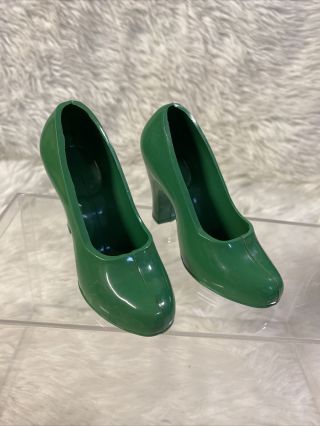 Vintage Plastic Green 4 " High Heel Shoe 50 