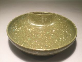 Vintage Mcm Avocado Speckle Ware Confetti Melamine Handled Serving Bowl,  Bonus