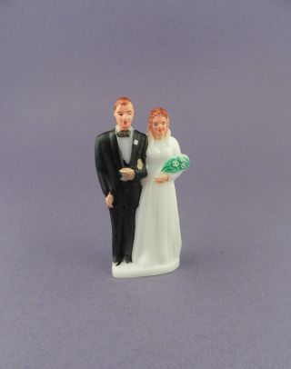 C1960s Wedding Cake Decoration / Topper - Bride & Groom