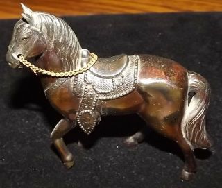 Vintage Japan Copper Metal Horse 3 1/2 Inch