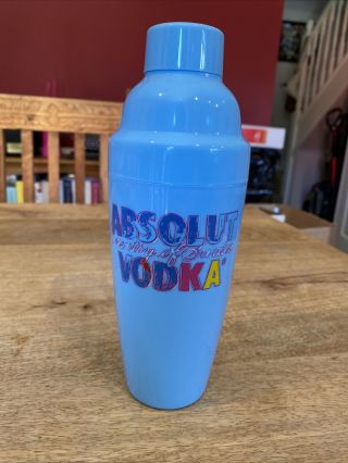 Rare Absolut Vodka Andy Warhol Limited Edition Cocktail Shaker - Blue Version