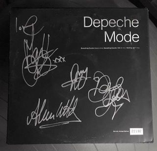 Signed Vinyl Numbered Postcard Everything Counts Lp Depeche Mode Violator Ultra