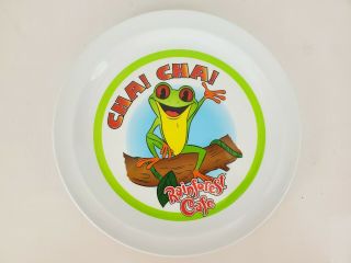 Two Rainforest Cafe Plastic Plates Tuki The Elephant & Cha Cha The Frog 2002 2