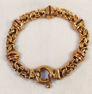 Vintage Byzantine Bracelet Rose Gold Over Sterling Silver Italian Utc