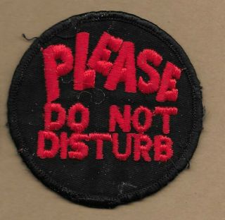 Vintage Please Do Not Disturb Privacy Embroidered Patch