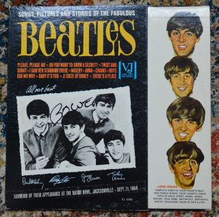 Beatles Lp Songs Pictures And Stories W/concert Banner Cover 1964