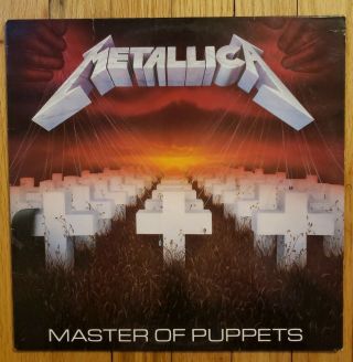 Metallica - Master Of Puppets 1986 Vinyl Lp Lyric Inner Vg