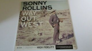 Sonny Rollins Way Out West Mega Rare Jazz Lp On Contemporary Lbl Mono M - 3530 M