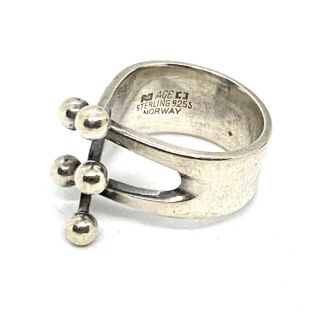 Vintage Anna Greta Eker Norway Sterling Silver Ring Sz.  7.  Lot168.
