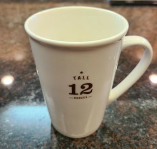 Starbucks 2010 Tall 12 Ounces White Ceramic Coffee Tea Cup Mug
