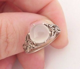 Solid Silver Moonstone Ring,  1920 