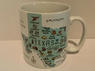 My Place Texas Jumbo 24 Oz Porcelain Mug 5” H X 4 3/4” Diameter