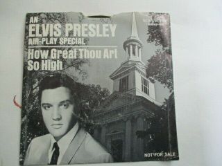 Elvis Presley Rca Victor Radio Station Record Not How Great Thou Art