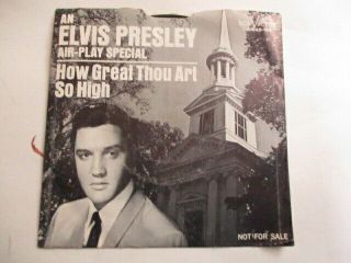 Elvis Presley RCA VIctor Radio Station Record Not How Great Thou Art 2